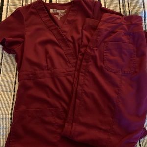 Maroon Colored Grey’s Anatomy Scrub set